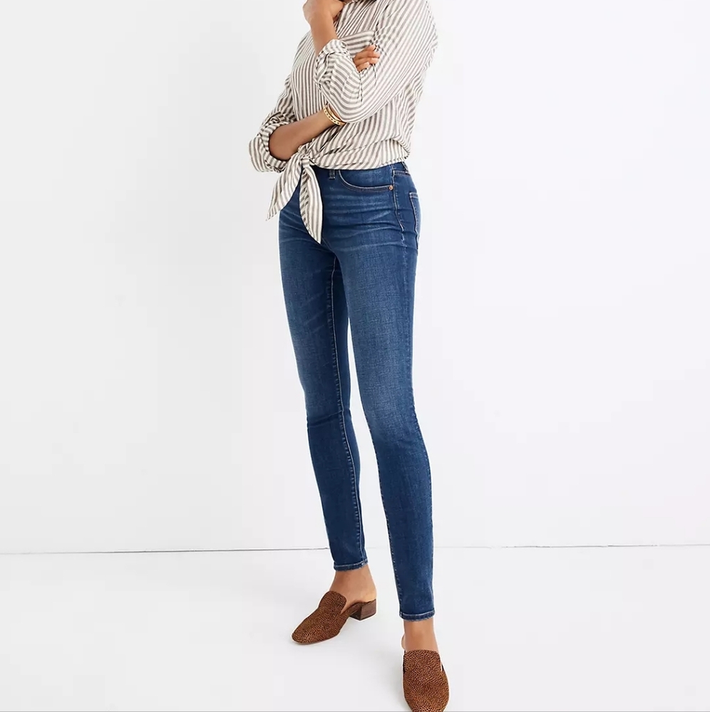 Madewell Tall Curvy High-Rise Skinny Jeans in Hayes Wash size 37/ 20W